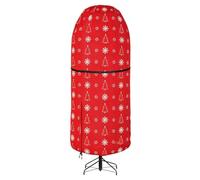 Christmas Tree Bags Heavy Duty Organizer with Zipper and Drawstring | Waterproof Storage Bag for Packing Dorm College Organization Outdoor Move Holiday Decorations Red 5FT