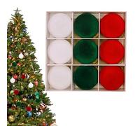 Christmas Tree Ball - Suspended Christmas Decorations With Flocking 9 Pieces,Classic Christmas Decorations | for Holiday Decoration Activity Wall Fireplace House Holiday