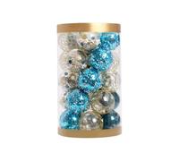 Christmas Tree Balls In Vibrant Colors For Merry Christmas Plastic Glittering Christmas Ball Ornaments Wide Applications Blue Gold