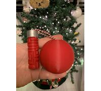 Christmas Tree Balls Ornament Maze Puzzle Gift Box, Secret Stash, Christmas Balls Hidden Treasure (Christmas Red)