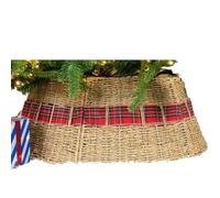 Christmas Tree Basket Tree Collar Rattan Christmas Tree Collar Basket Rustic Handcrafted Woven Tree Skirt Christmas Decoration Xmas Tree Skirt