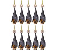Christmas Tree Bat Decorations | 2D Acrylic Upside Down Home Decoration - 10 Pieces Gothic Hanging Christmas Tree Ornaments for Kitchen Entryway Apartment
