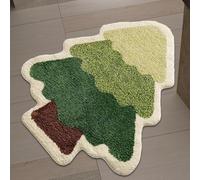 Christmas Tree Bathroom Rugs, 23'' x 31'' Christmas Tree Bath Mat, Non-slip, Absorbent, Thick, Festive, Green, 60x80cm