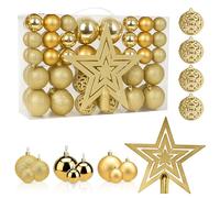 Christmas Tree Baubles 100Pcs Gold - Shatterproof Xmas Ornaments Balls Set for Christmas Decorations & Christmas Tree Decor