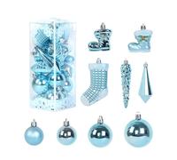 Christmas Tree Baubles, 21-Piece Set, Shatterproof Christmas Tree Decoration, Shatterproof Decoration for Wedding Parties, Holidays, Outdoor, Fireplace, Table Decoration