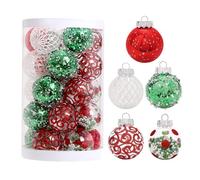 Christmas Tree Baubles, 6 cm Shatterproof Baubles Pendants - 25-Piece Set Christmas Tree Decorations - For Tree Wedding Engagement Holidays Birthday New Year's Eve Decoration