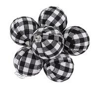 Christmas Tree Baubles, 6 Pieces 70 Mm 2.76 Inch Christmas Decoration Balls, Christmas Tree Decoration Balls, New Year Decoration (Black and White Checkered)