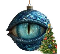 Christmas Tree Baubles and Jewellery, 2D Acrylic Realistic Dragon Eye Design Pendant - Christmas Dragon Eye Decoration Item for Bedroom Balconies Door Entrances Wall Garden Yard Path and