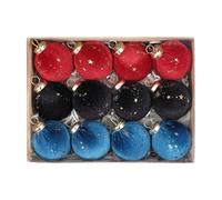 Christmas Tree Baubles Decorations - Premium Velvet Hanging Ornaments 12 Packs, 6cm Holiday Party Decorations | Shatterproof Festive Balls for Christmas Tree, Window