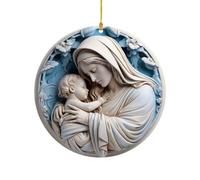 Christmas Tree Baubles Effect 2024 Christmas Stereoscopic Vision Birth Blessing Pendant Birth Acrylic Car Hanging Ornaments Package for Holiday Xmas Tree Decorations