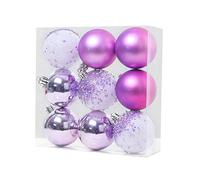 Christmas Tree Baubles Hanging Balls Ornaments Glittering Red Green Baubles Shatterproof Strings Xmas Decorations Extra Large