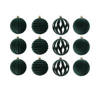 Christmas Tree Baubles, Pack of 12 Flaky Christmas Decoration, 8 cm Shatterproof Christmas Decorations for Home and Indoor, Holiday Party and Party, Winter, Window Wall