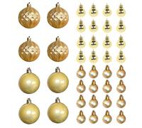 Christmas Tree Baubles, Pack of 40 Decorative Seasonal Baubles - Charming Christmas Decoration | For Cupboard Dining Table Housewarming Party Indoor Outdoor Party Gathering Mantle Fireplace