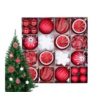 Christmas Tree Baubles | Painted Decorations | 6 cm with Hook Anti-Breakage Christmas Decorations | For Tree Interior Entrance Door Workplace Wedding Yard Garden