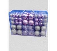 Christmas Tree Baubles Set Xmas Balls 100 Pieces Decoration Ornaments Indoor Outdoor Bauble pack Xmas Tree Decoration in Shiny Glitter Hanging Balls