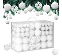 Christmas tree baubles white 100 pcs