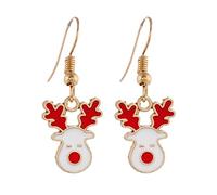 Christmas Tree Bell Earrings Christmas Creative Holiday Earrings Jewelry Hoop Earrings Women Wide Hoop Earrings for Women (AE, One Size)