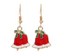 Christmas Tree Bell Earrings Christmas Creative Holiday Earrings Jewelry Hoop Earrings Women Wide Hoop Earrings for Women (Army Green, One Size)