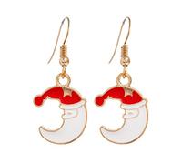 Christmas Tree Bell Earrings Christmas Creative Holiday Earrings Jewelry Hoop Earrings Women Wide Hoop Earrings for Women (AL, One Size)