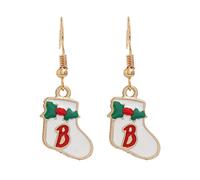 Christmas Tree Bell Earrings Christmas Creative Holiday Earrings Jewelry Hoop Earrings Women Wide Hoop Earrings for Women (AK, One Size)