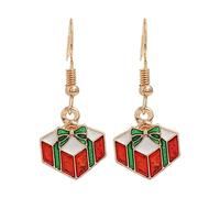 Christmas Tree Bell Earrings Christmas Creative Holiday Earrings Jewelry Hoop Earrings Women Wide Hoop Earrings for Women (AI, One Size)