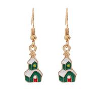 Christmas Tree Bell Earrings Christmas Creative Holiday Earrings Jewelry Hoop Earrings Women Wide Hoop Earrings for Women (AM, One Size)