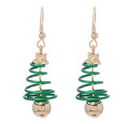 Christmas Tree Bell Earrings Christmas Creative Holiday Party Earrings Jewelry Hoop Earrings Women Long Drop Earrings for Women (A, One Size)