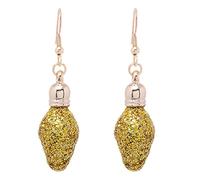 Christmas Tree Bell Earrings Christmas Creative Holiday Party Earrings Jewelry Hoop Earrings Women Long Drop Earrings for Women (Yellow, One Size)