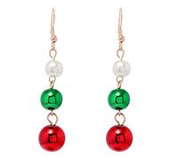 Christmas Tree Bell Earrings Christmas Creative Holiday Party Earrings Jewelry Hoop Earrings Women Long Drop Earrings for Women (I, One Size)