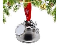 Christmas Tree Bell Ornaments, Christmas Tree Bell Pendant - Elegant Decorative Bell Hanging Pendant with Photo Frame, Festive Picture Ornaments, Holiday Memorabilia for the Christmas Tree, Table