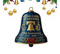 Christmas Tree Bells - 250th anniversarry of the unitedd States Bell Decoration | 250th 1776-2026 Arcylic Commemorative Bell Ornament for Fireplace Festival and Garden