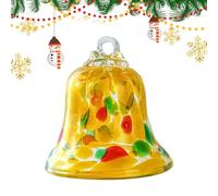 Christmas Tree Bells - Festive Crafts Home Decorations - Glass Bells for Christmas Tree Decoration - for Indoor Outdoor Wall Door Window Fireplace Bedroom Living Room Office Party