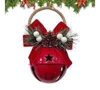 Christmas Tree Bells Vintage Metal Pine Cone Bow Pedant