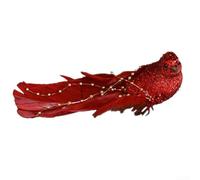 Christmas Tree Bird Clip 15cm Secure Hold Wreath Craft(red)