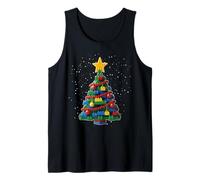 Christmas Tree Block Building Builder Brick Master Builder Tank Top