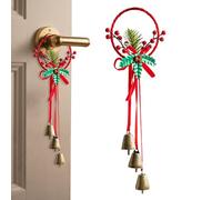 Christmas Tree Bow Ornaments,Velvet Ribbon Bows with Bell - Party Decoration with Pine Cone for Home Apartment Small Space Kitchen Living Room Classroom School Retail Store Displays