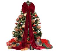 Christmas Tree Bows | 180 cm Red Large Velvet Party Supplies - Christmas Tree Bows - For Entrance Doors Wedding Farm Bedroom Home Hallway School Offices