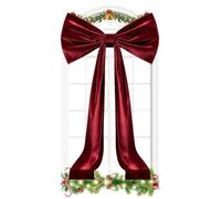 Christmas Tree Bows 6ft Giant Aesthetic Reusable | Christmas Tree Bows Decorative Tree Topper for Indoor Outdoor Home Living Room Bedroom Front Door Country House Style Wine