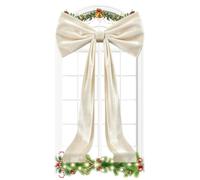 Christmas Tree Bows 6ft Giant Aesthetic Reusable | Christmas Tree Bows Decorative Tree Topper for Indoor Outdoor Home Living Room Bedroom Front Door Country House Style White +