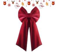 Christmas Tree Bows, 90 * 45cm Extra Large Velvet Bows Christmas Tree Topper Decor, Giant Xmastree Toppers Bow, Holiday Door Bow, Infuse the Festive Scene with a Atmosphere