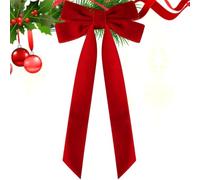 Christmas Tree Bows | Double-Layered Styling Accessories, Reusable Tree Bow Charm | for Women Daughter New Year Wedding Living Room Bedroom Door Staircase Porch