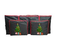 Christmas Tree Box - Zip, Extra Large Storage Container, of Reinforced Handles, Protective Holder, Holiday Wreath Garland Storage for Cupboard, Basement, Garage, Attic, Seasonal