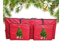 Christmas Tree Box - Zip, Extra Large Storage Container, of Reinforced Handles, Protective Holder, Holiday Wreath Garland Storage for Cupboard, Basement, Garage, Attic, Seasonal