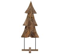 Christmas Tree Brown Solid teak wood Decoration Rustic Wooden Holiday vidaXL