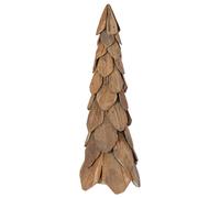 Christmas Tree with Stand Brown Solid teak wood Holiday Decor Teak Wood vidaXL