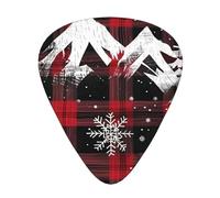 Christmas Tree Buffalo Plaid Guitar Picks Gift Set - Smooth Durable Plectrums For Acoustic, Electric & Bass Guitar, Perfect Present For Guitar Lovers & Musicians