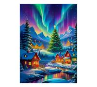 Christmas Tree Cabin Aurora 1000pcs Mini Puzzle For Family Birthday Gift