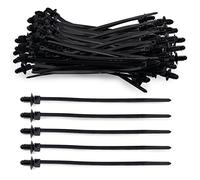 Christmas Tree Cable Ties, Universal Push Mount Cable Zip Tie Black Fir Tree Cable Ties Compatible with Cars Boat Trailer Nylon Cable Ties - 6.7 Inch,100pcs