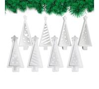 Christmas Tree Candle Mould | Christmas 3D Tree Shape Candle Mould | 4 Pieces Easy Demoulding Silicone Craft Mould for Home Studio Art Project Adults Children