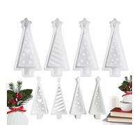 Christmas Tree Candle Silicone Mould - 6.3 x 2.36 x 0.79 Inches Craft Molding Tool for Easy Release, Reusable Use with Candle Wax Function, Mould for Home Studio Art Projects, Flexible, 4 Piece Pack